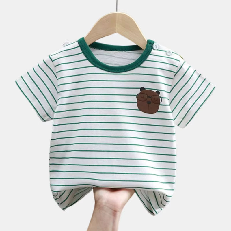 Children'S Clothing T-Shirt Kids Clothes Boys Girls Summer Cartoon Tops Short Sleeve Clothes 100% Cotton Baby Clothing