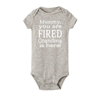 New Mommy Casual Short Sleeve Baby Bodysuit Baby Boys Girls Clothes Funny Auntie/Grandma Baby Clothing 0-24M Drop Ship