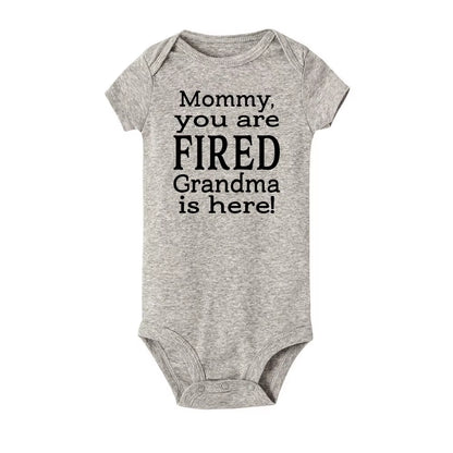 New Mommy Casual Short Sleeve Baby Bodysuit Baby Boys Girls Clothes Funny Auntie/Grandma Baby Clothing 0-24M Drop Ship