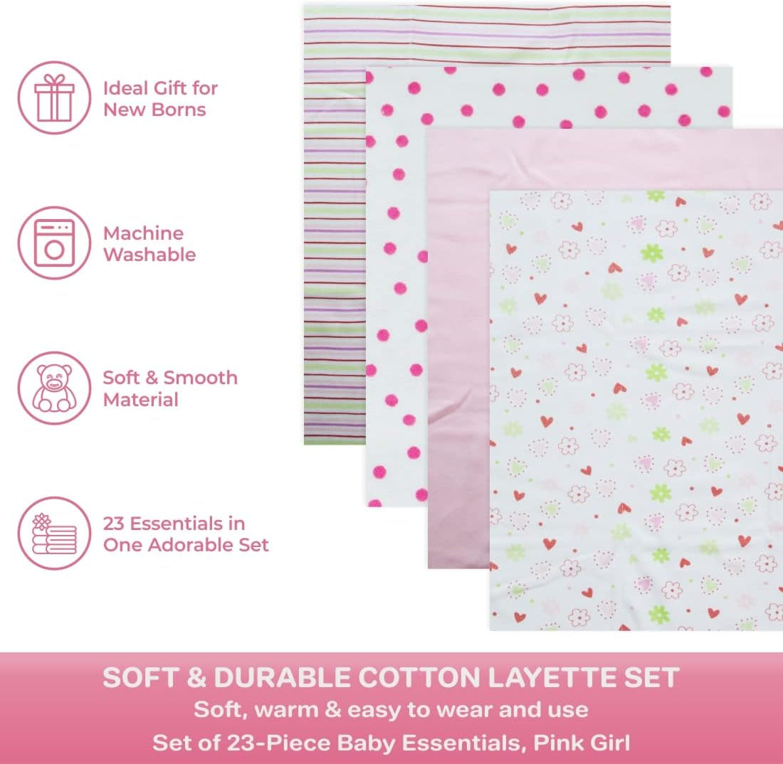 Baby Essential 23 Piece Layette Set for Newborns and Infants, 0-6 Months