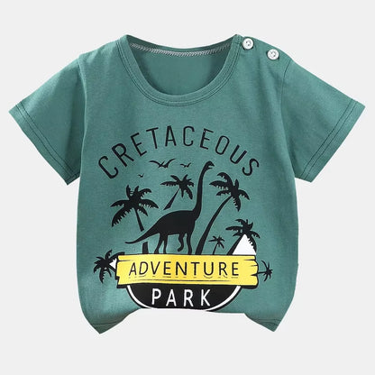 Children'S Clothing T-Shirt Kids Clothes Boys Girls Summer Cartoon Tops Short Sleeve Clothes 100% Cotton Baby Clothing