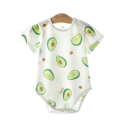 Baby Thin Cotton Mesh Short Sleeve Baby Clothing Bodysuits Newborn Boys and Girls One Piece Clothing Bebes Recien Nacidos 0 a 3